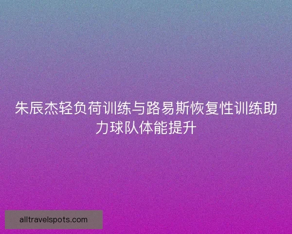 朱辰杰轻负荷训练与路易斯恢复性训练助力球队体能提升