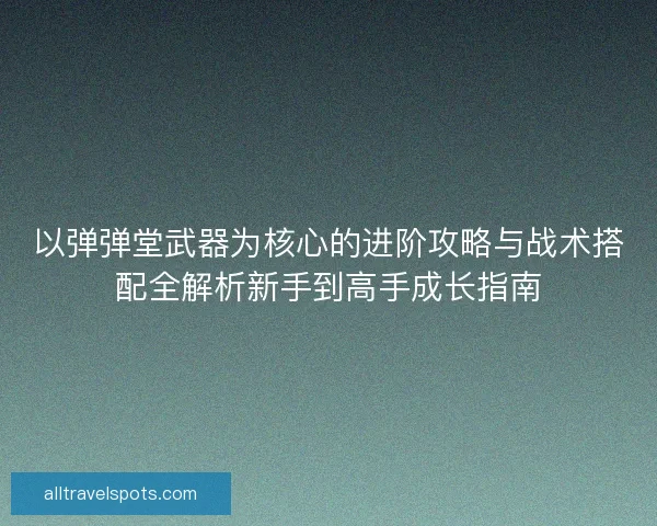 以弹弹堂武器为核心的进阶攻略与战术搭配全解析新手到高手成长指南
